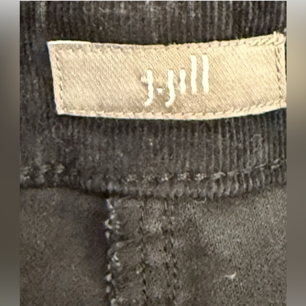 J. Jill Black Corduroy Straight Leg Pants Stretch Mid Rise 4 Petite - Picture 6 of 8